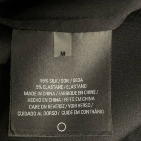 Elie Tahari Black Embroidered Blouse - Size Medium - Picture 5 of 7